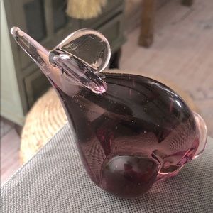 Purple mouse glass paper weight